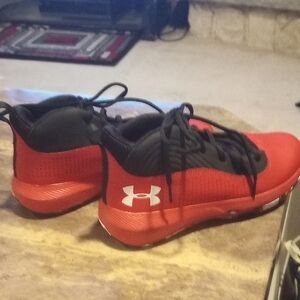 Under Armour Red and Black Athletic Shoes